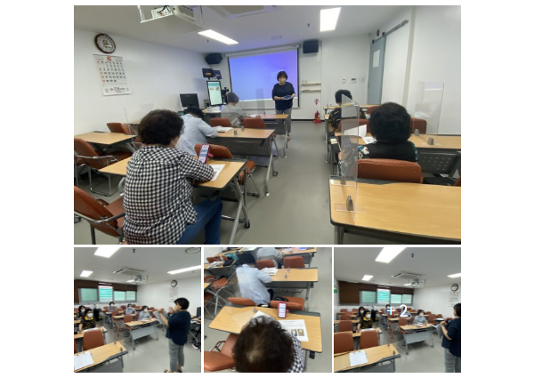 [노년사회화사업] 찾아가는 정보화교육 키오스크 교육 진행 이미지