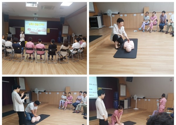 [직원교육] 2018년 직원교육 - 심폐소생술 및 자동제세동기(AED) 사용법 이미지