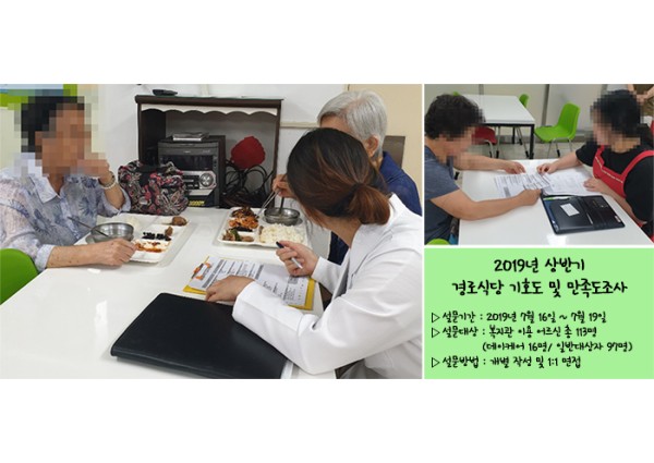 [경로식당]2019년 상반기 경로식당 기호도 및 만족도 조사 이미지