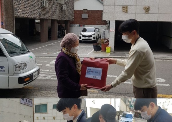 [재가복지사업] 재가복지 어르신 코로나19바이러스 위기대응 후원품 전달 이미지