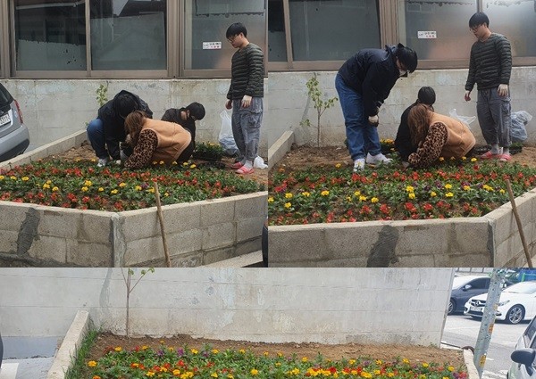 [운영지원팀] 봄맞이 역촌노인복지관 화단 정비 이미지